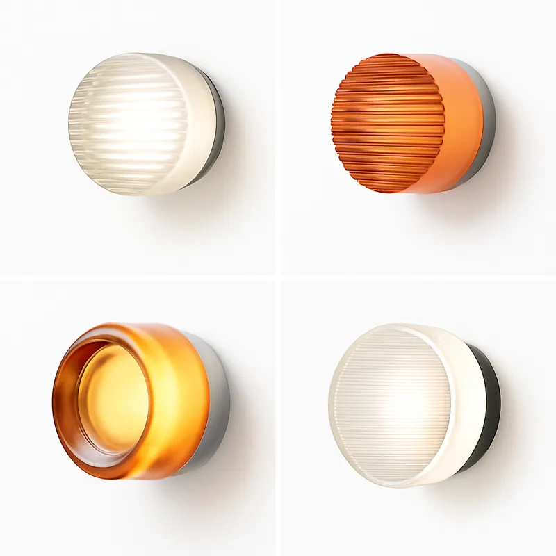 Applique murale ronde LED en verre – éclairage intérieur polyvalent