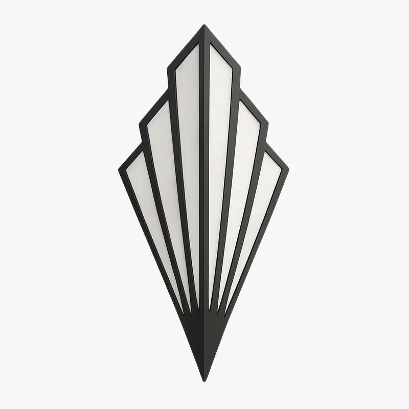 Applique murale triangulaire LED en métal coloré – design géométrique