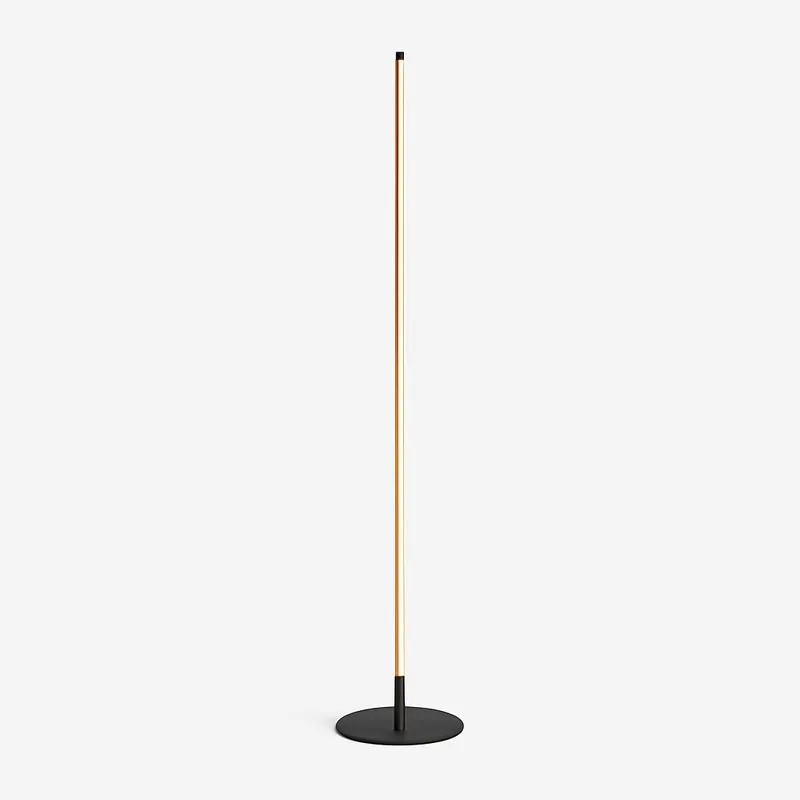 Lampadaire LED minimaliste en métal noir design épuré Lucien
