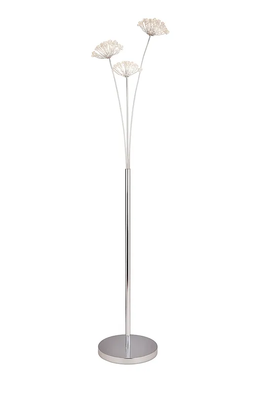 Lampadaire LED en cristal en forme de fleurs design élégant 3 à 5 bras