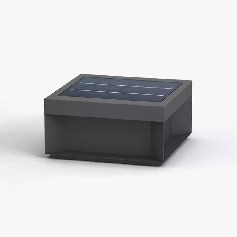 Borne de jardin LED en métal sablé – imperméable IP65, filaire ou solaire