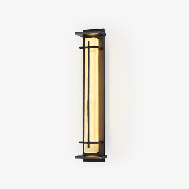 Applique murale extérieure carrée en albâtre – IP65, 3 tailles disponibles