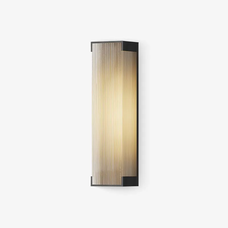 Applique murale solaire rectangulaire LED – panneau PC strié, sans câble