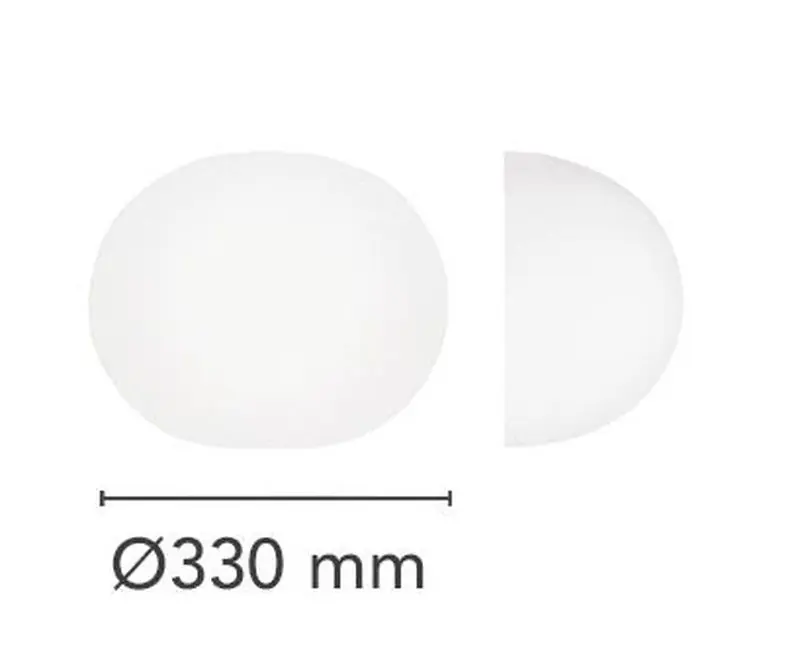 Applique blanche Glo-Ball Wall par Flos