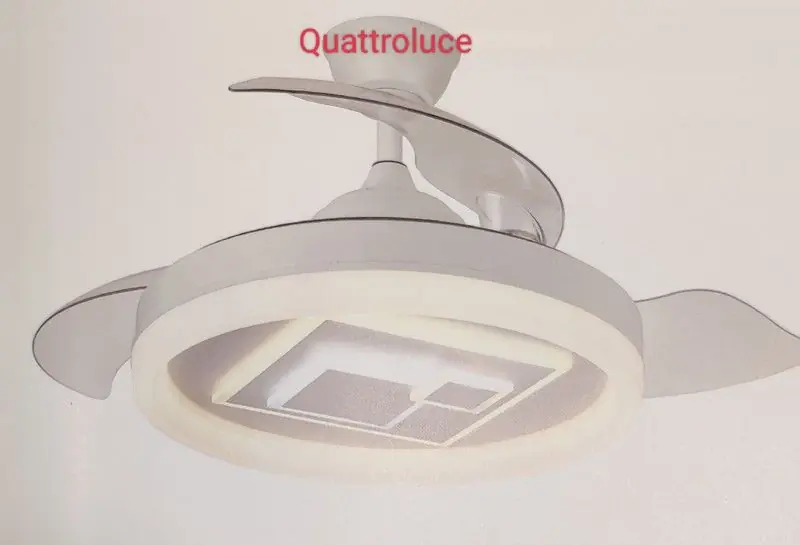 Ventilateur Led Fashion Blanc à pales pliantes de Zioneled