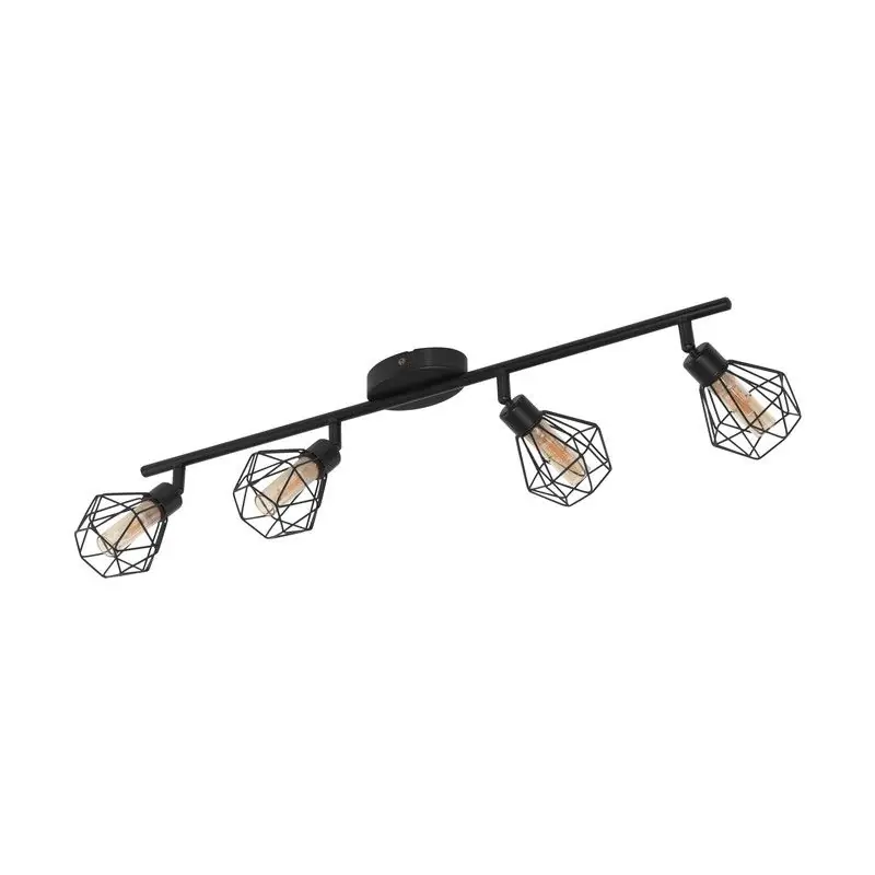 Spot lumineux chaussure 1 4 lumières noir Eglo