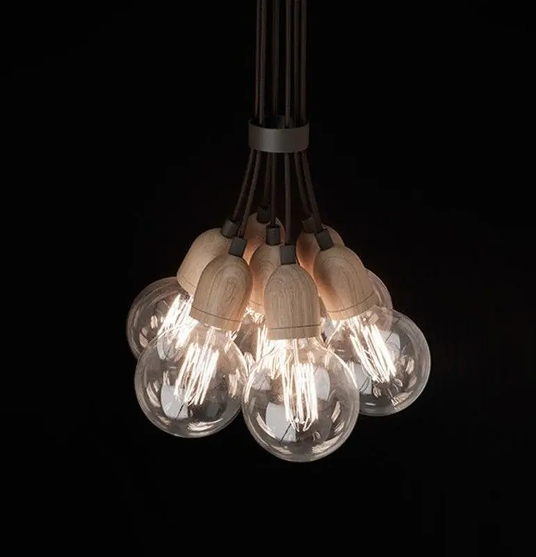 Lampe suspendue d‘intérieur ilde bois max s19 led B Lux