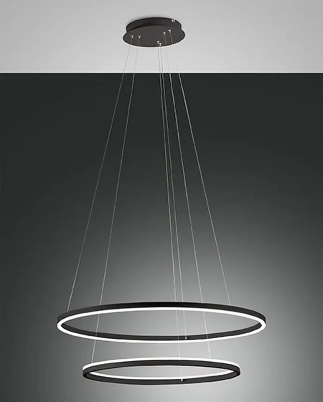 Plafonnier suspendu Giotto 80+60d par Fabas Luce