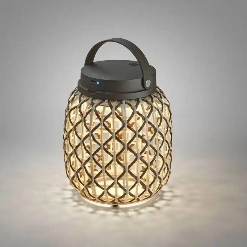 Lampe de table à pile modèle Nans M21R Marron graphite
