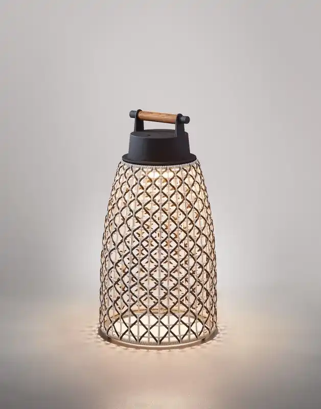 LAMPE DE TABLE À BATTERIE D‘EXTÉRIEUR PORTABLE M/49/R NANS - BRUN GRAPHITE