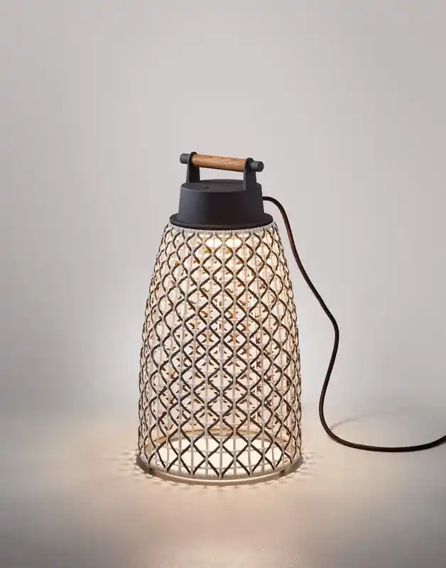 LAMPE DE TABLE D‘EXTÉRIEUR PORTABLE M/49 NANS - BRUN GRAPHITE