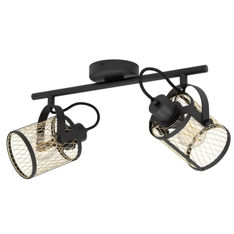 Lampe spot style vintage Delow modèle 2 lumières par Eglo