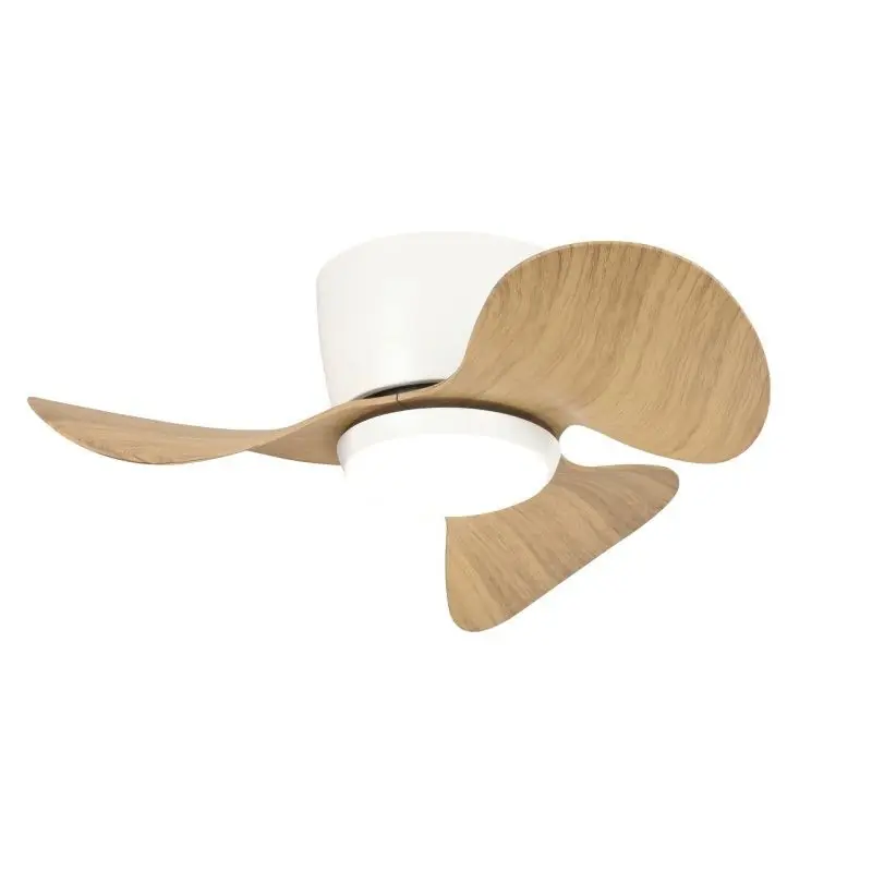 Ventilateur de plafond Balance Blanc et Bois Compact, efficace et élégant.