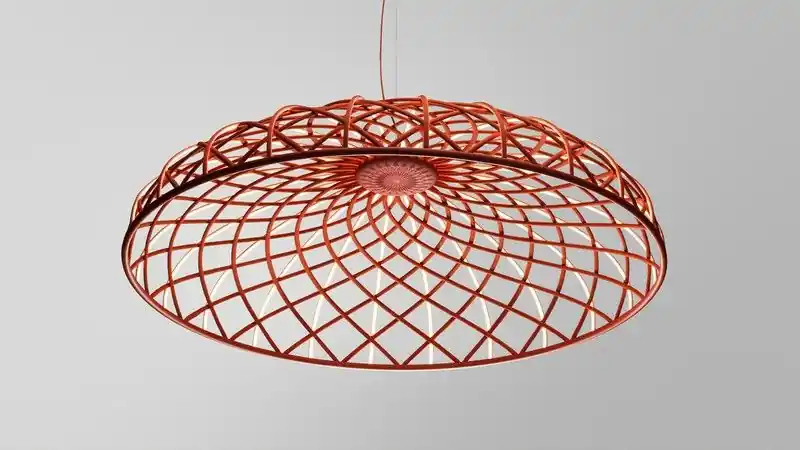 Suspension Skynest rouge par Flos