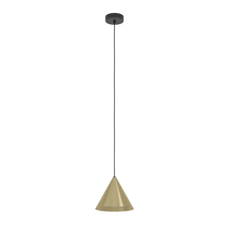 Plafonnier suspendu à 1 lumière modèle Nose en Or Satiné-Noir par Eglo