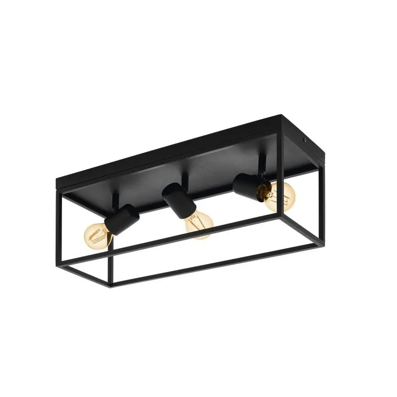 Plafonnier 3 lumières, modèle Silentina, noir par Eglo