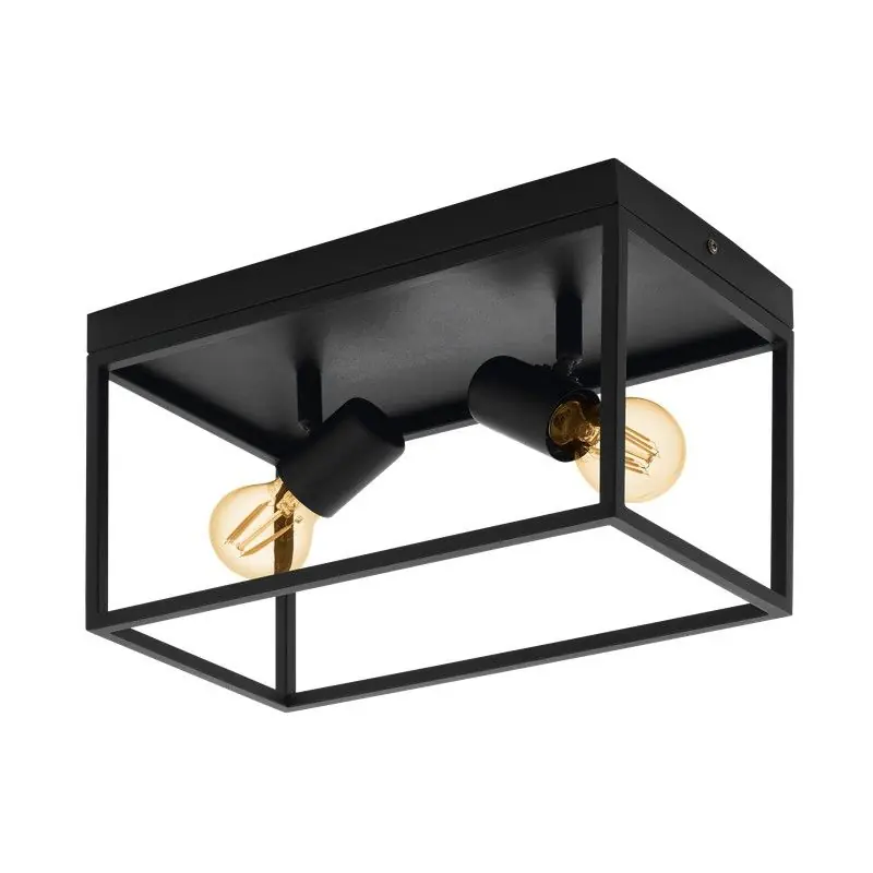 Plafonnier 2 lumières, modèle Silentina, noir par Eglo