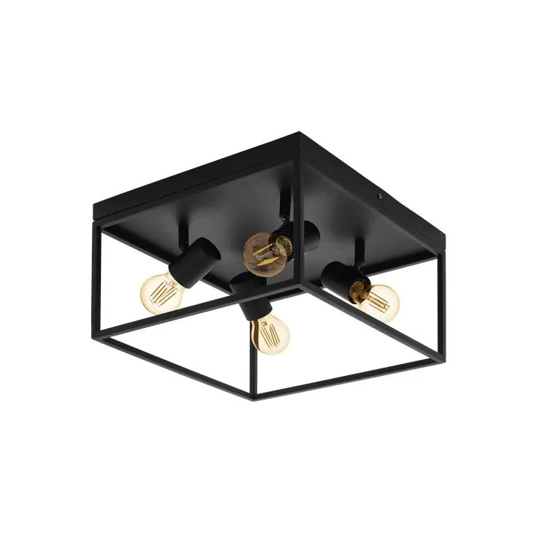 Plafonnier 4 lumières, modèle Silentina, noir par Eglo