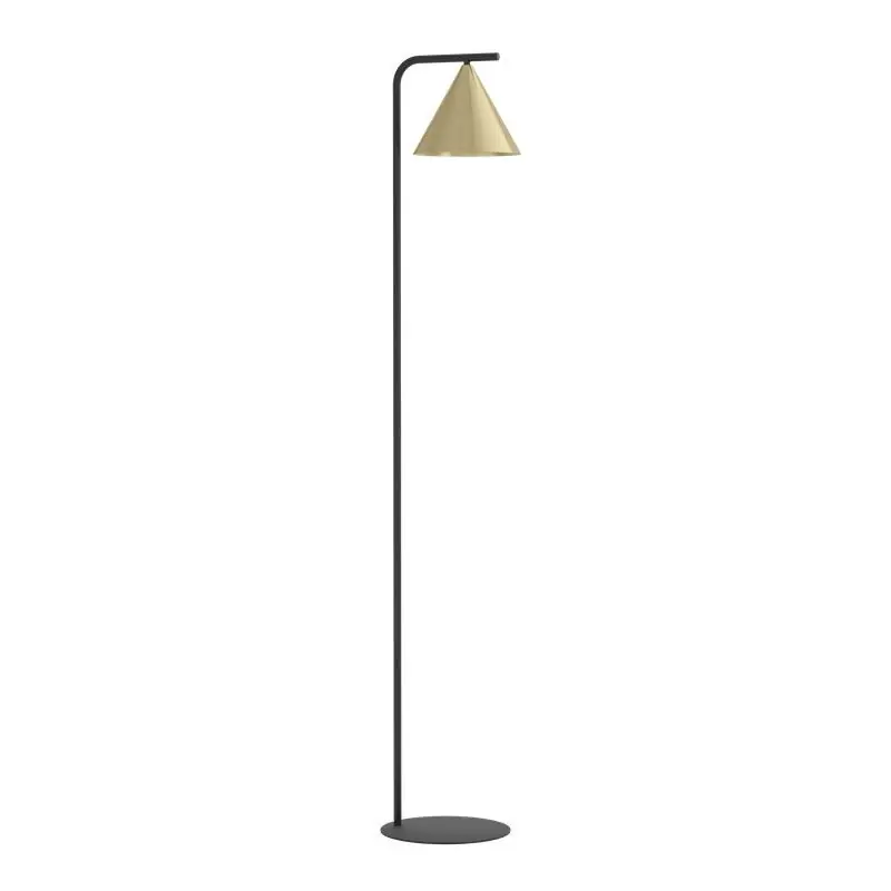 Lampadaire de salon modèle Nose couleur Noir-Or Satiné par Eglo