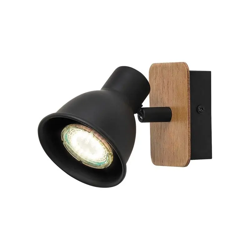 Lampe Spot avec 1 Ampoule GU10 Noir et Bois de Hêtre modèle MAC par Rabalux