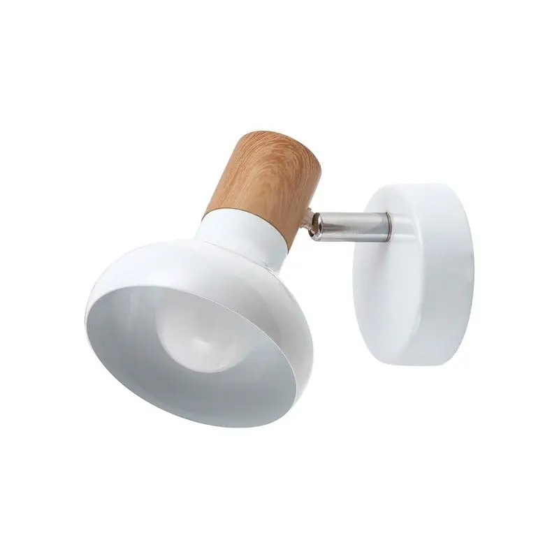 Lampe Spot avec 1 lampe E14 en Blanc et Bois Style Scandinave modèle HOLLY par Rabalux