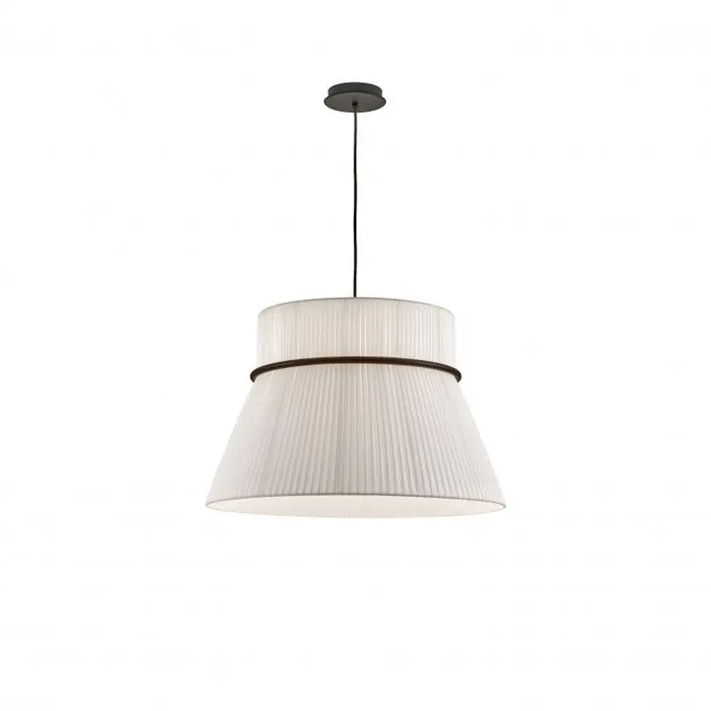 Lampe à suspension modèles Folie S/60 avec structure noire finie en ruban blanc translucide par Bover