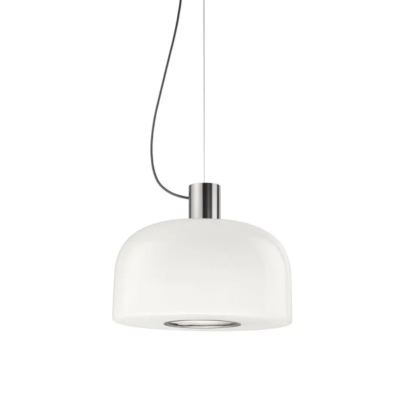 Lampe de plafond suspendue Bellhop Glass S2 en couleur aluminium de Flos