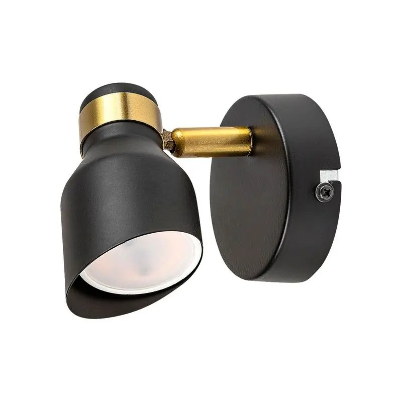 Applique murale Rabalux Lilou 1 lumière noire/dorée