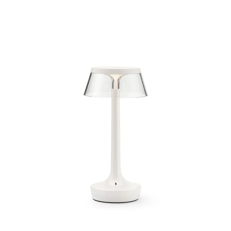 Lampe de table à piles Flos Bon Jour Unplugged en blanc