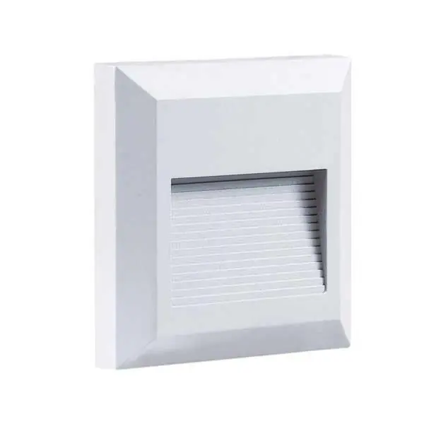 Balise LED saillie Carré 2W 220V 55° IP65 pour Escalier