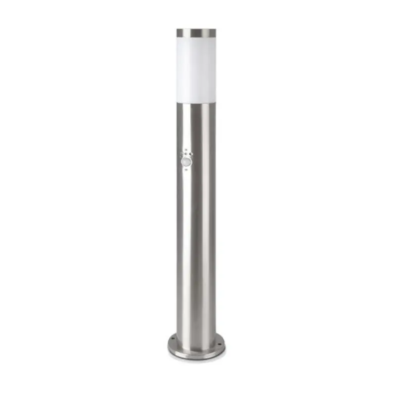 Borne de Jardin Acier Inoxydable avec Détecteur 80cm pour Ampoule E27 IP44