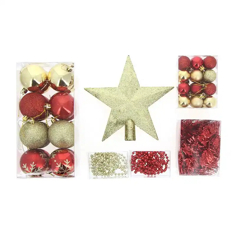 Kit Boules de Noël & Cimier - set 44 pcs