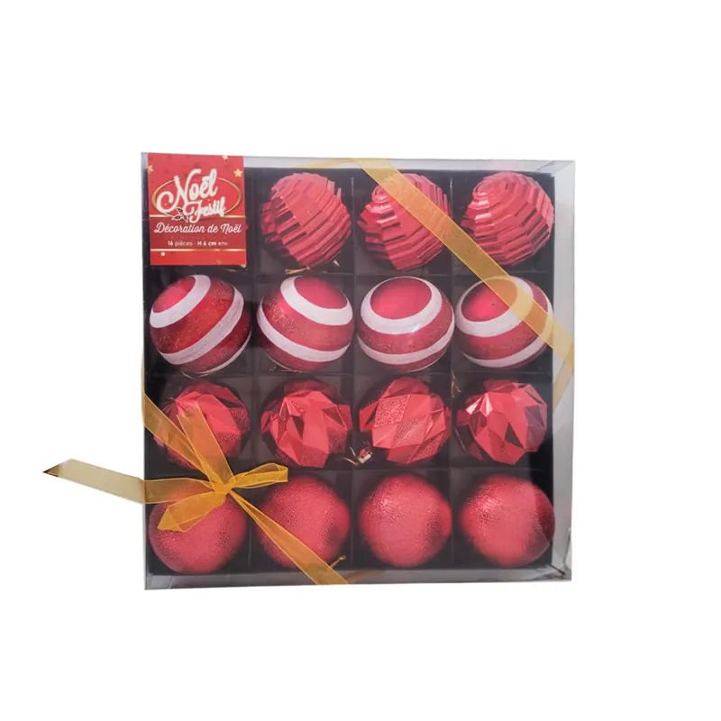 Boules de Noël Arabesques 16 pcs Ø6cm