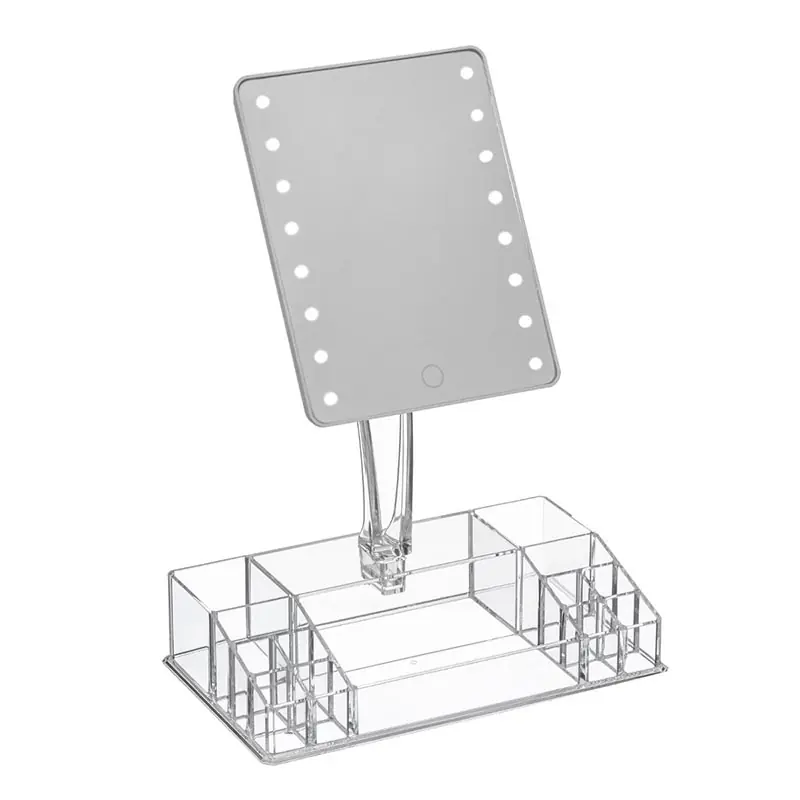 Miroir LED pivotant avec rangement bijoux Rectangle