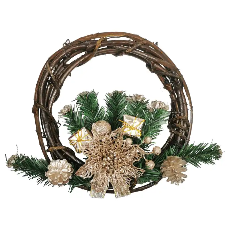 Couronne de Noël en bois 30cm