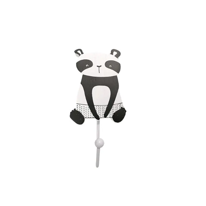 Porte-manteau mural en bois, Patère Panda, 9.5x4.5x15.5cm
