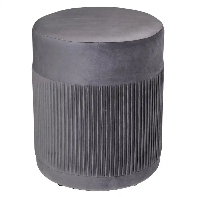 Pouf Rond en Velours 38 cm