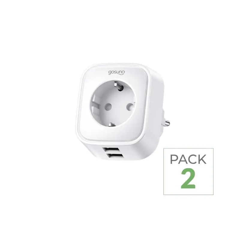 Prise Connectée Wifi 16A (Lot de 2)