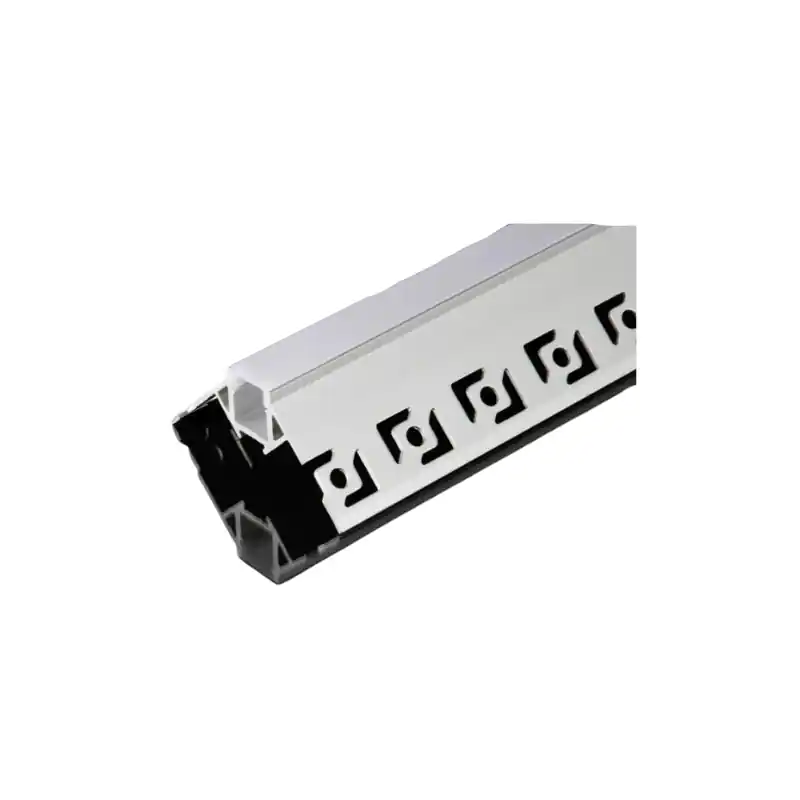 Profilé Aluminium encastré angulaire pour Ruban LED Couvercle Blanc Opaque