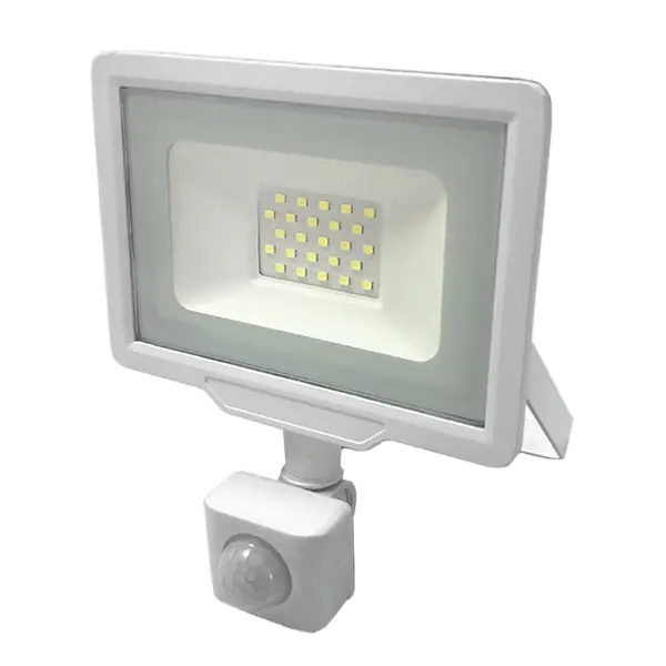 Projecteur LED Extérieur 20W IP65 BLANC avec Détecteur de Mouvement Crépusculaire 120°