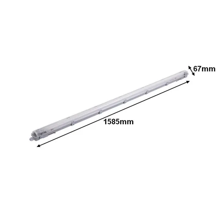 Kit de Réglette LED étanche + Tube Néon LED 150cm T8 22W