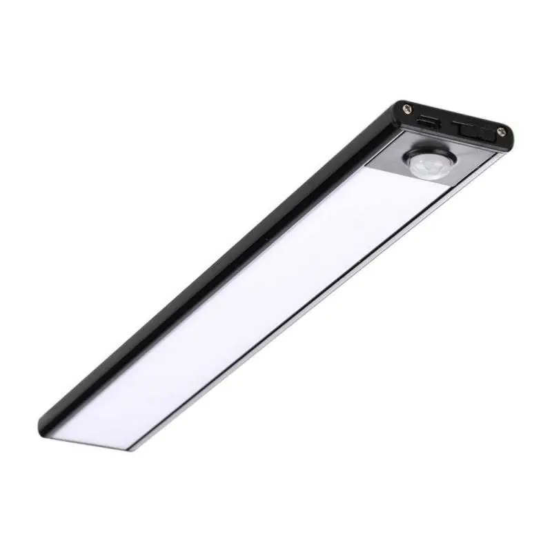 Réglette LED Rechargeable USB 30cm 1,5W Noire avec Détecteur de mouvement