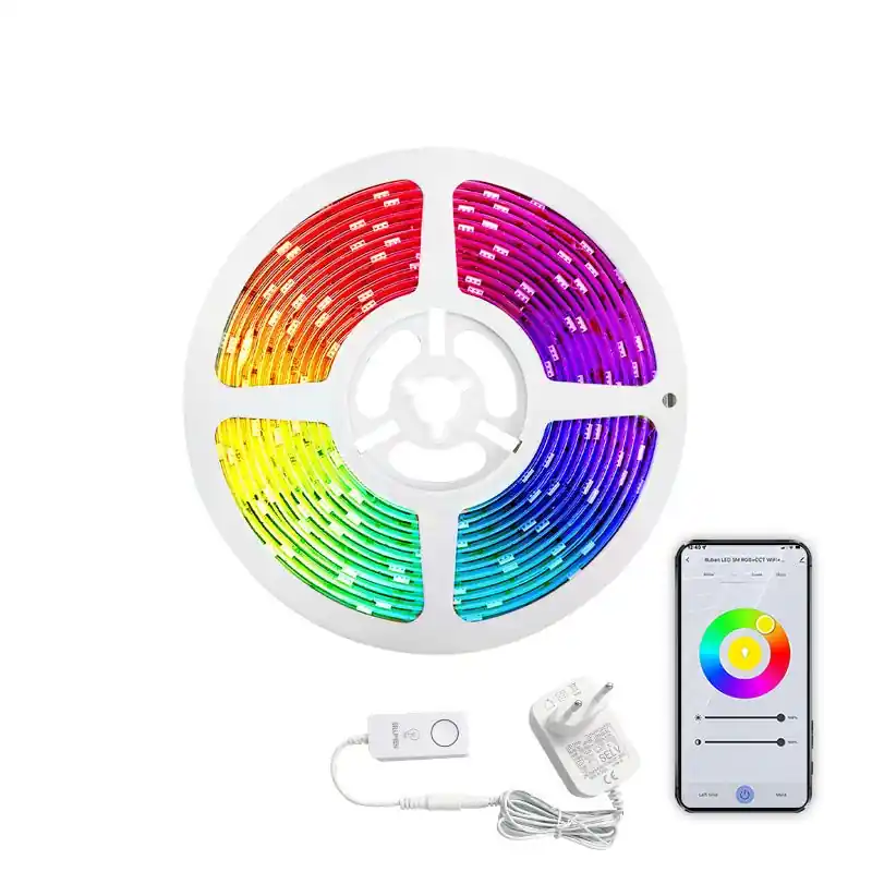 Ruban LED Connecté WiFi RGBW 12V IP44 90LED\\/m