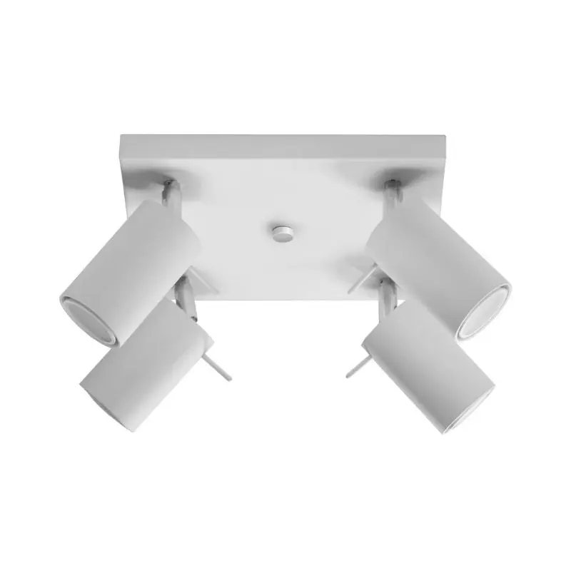 Plafonnier Carré 4 Spots Orientable pour Ampoule GU10