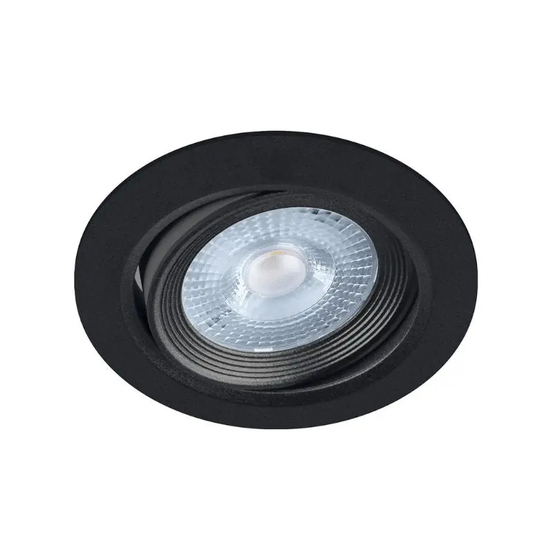 Spot LED Encastrable Orientable 5W Rond Noir SMD
