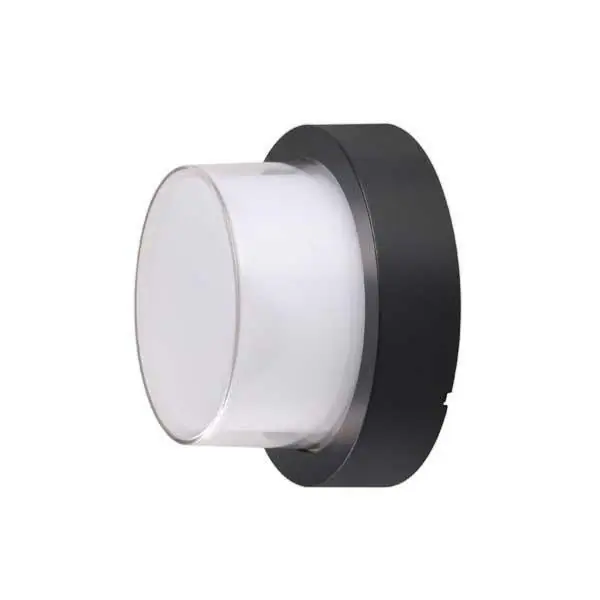 Applique Murale Noire Ronde LED IP65