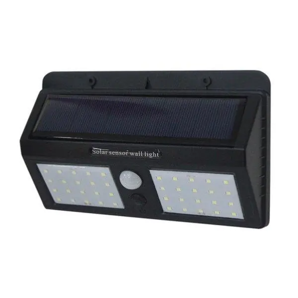 Applique Murale Solaire LED Noire 1.5W IP54