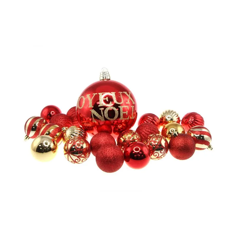 Boules de Noël 21 pcs ROUGE \\/ OR