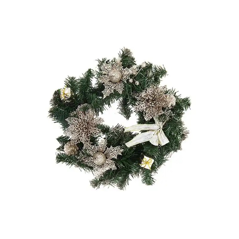 Couronne de Noël Porte 40cm CHAMPAGNE