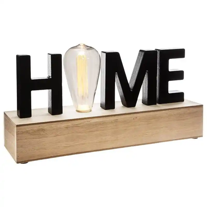 Déco Lumineuse Mots \\"Home\\" LED 34 x 16 cm